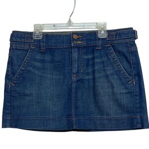GAP 1969 Limited‎ Edition Denim Mini Skirt Dark Wash Belted 4 Micro Streetwear